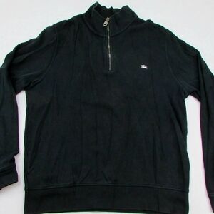 Burberry London Men's L Black Half-Zip Sweater